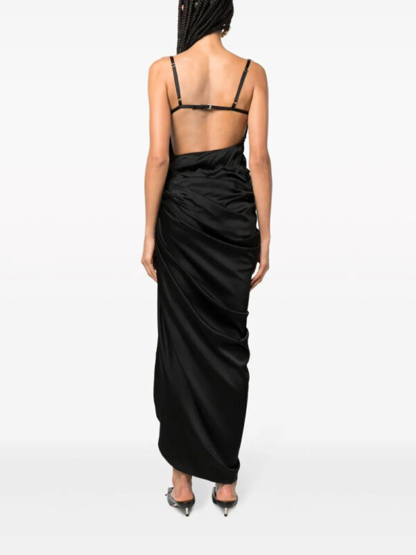 Jacquemus  La Saudade floral-embroidered asymmetric dress - Image 4