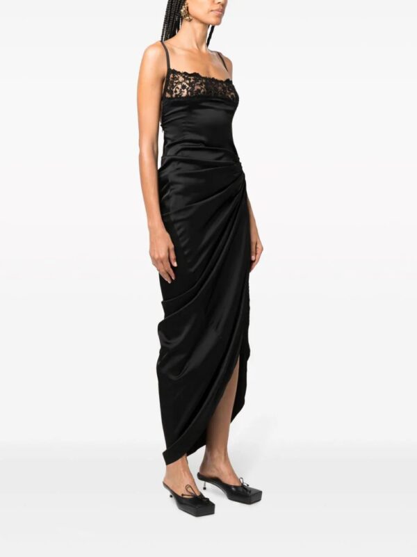 Jacquemus  La Saudade floral-embroidered asymmetric dress - Image 3
