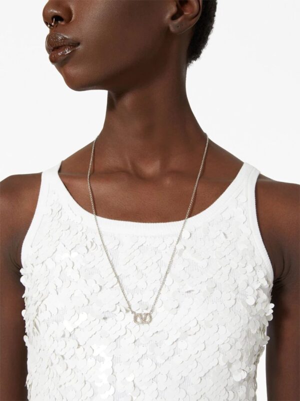 Valentino Garavani  VLogo Signature Swarovski-embellished necklace - Image 2