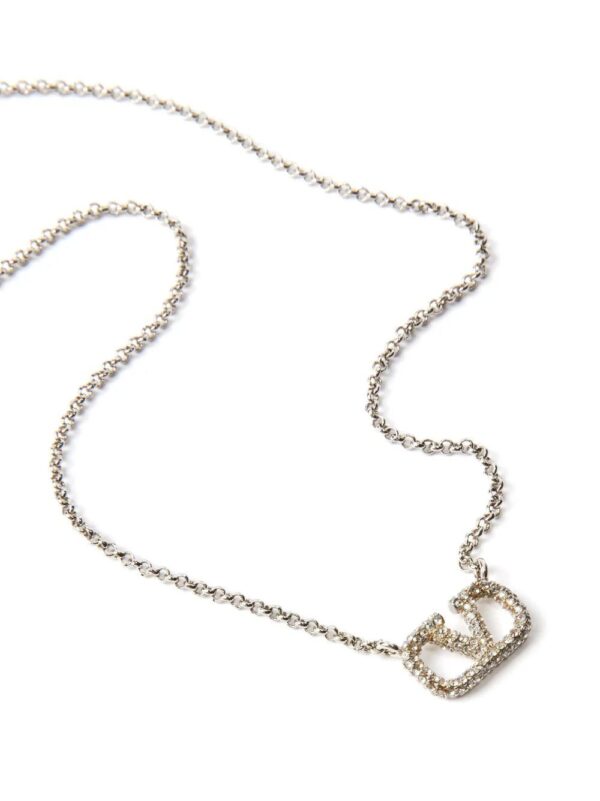 Valentino Garavani  VLogo Signature Swarovski-embellished necklace - Image 3