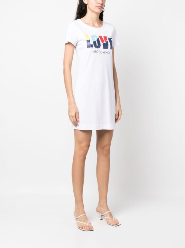 Love Moschino logo-print T-shirt dress - Image 4
