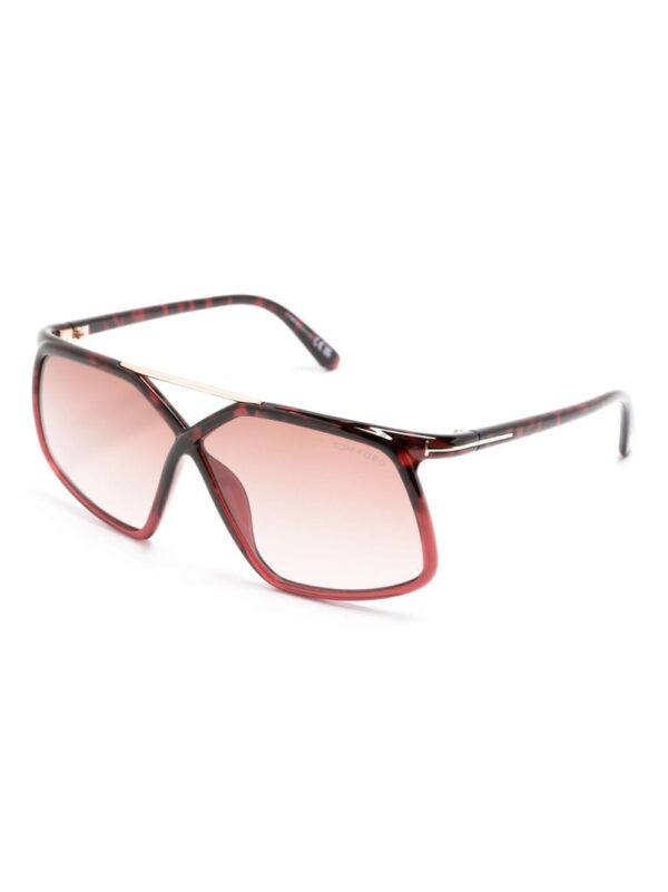 TOM FORD Eyewear tortoiseshell-detail oversized-frame sunglasses - Image 2