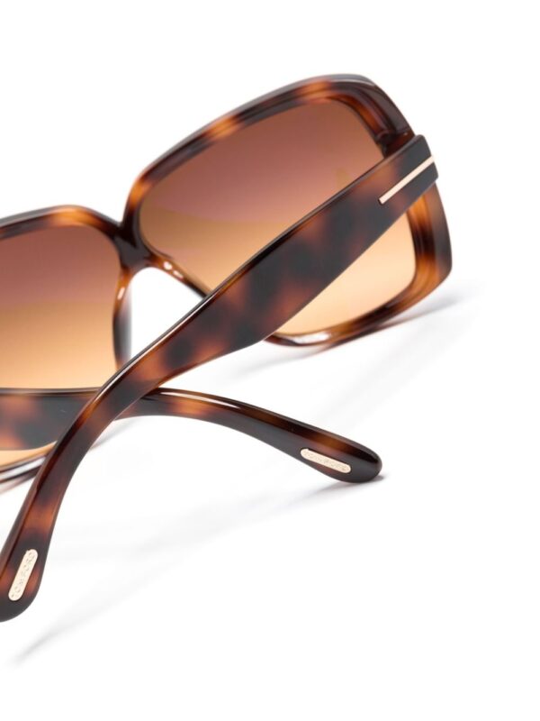 TOM FORD Eyewear tortoiseshell-effect oversize-frame sunglasses - Image 3