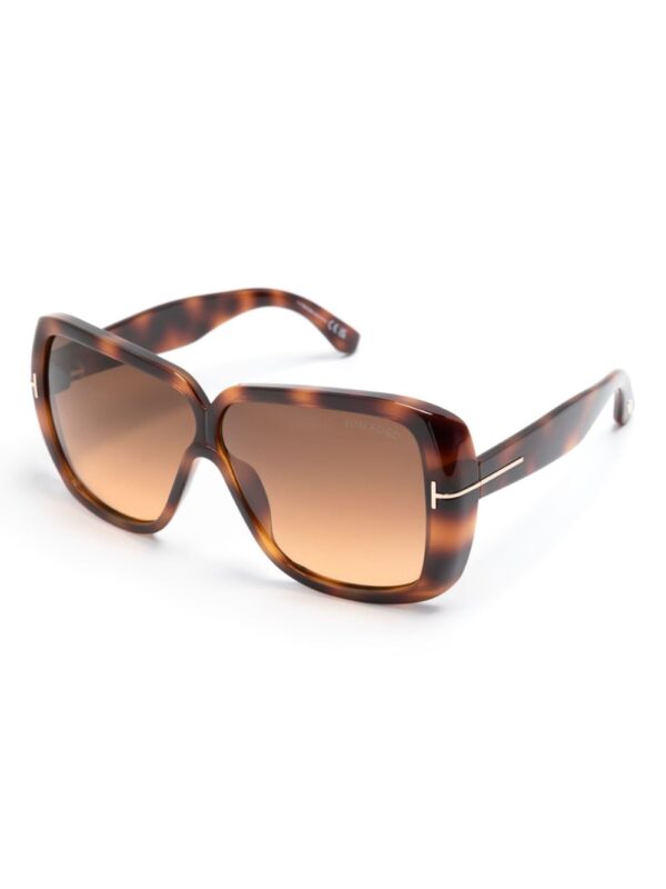 TOM FORD Eyewear tortoiseshell-effect oversize-frame sunglasses - Image 2
