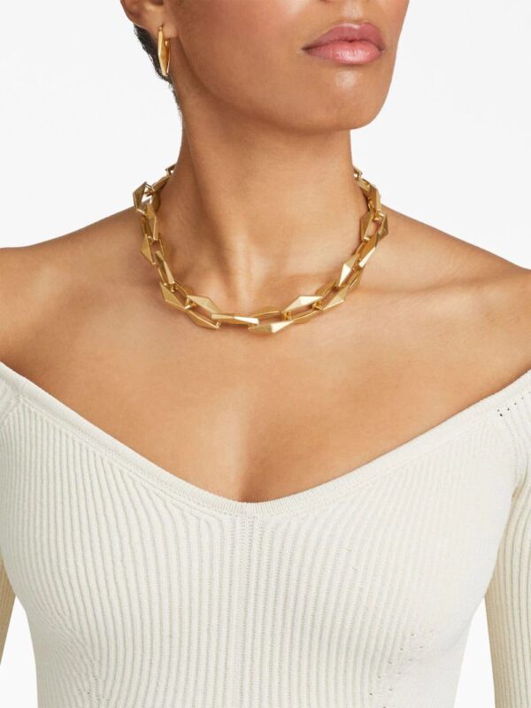 Jimmy Choo  Diamond chain-link necklace - Image 2