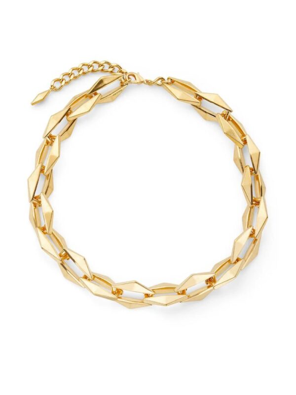 Jimmy Choo  Diamond chain-link necklace