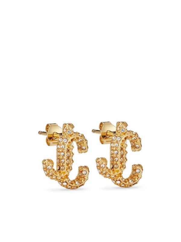Jimmy Choo  JC crystal-embellished stud earrings - Image 3