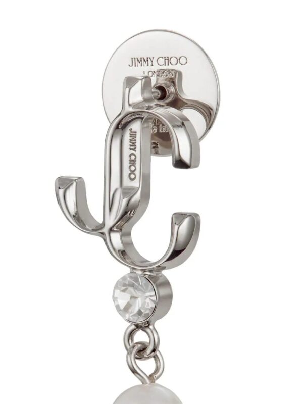 Jimmy Choo  pearl-detail drop earrings - Image 4