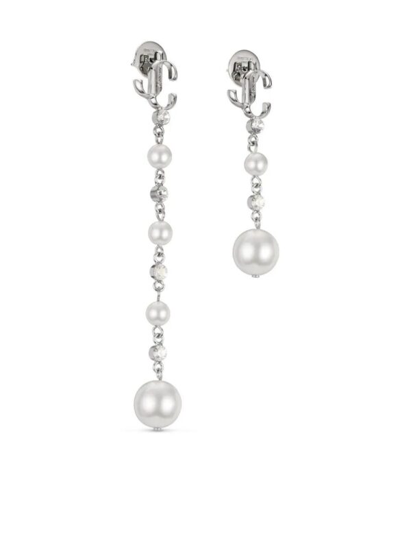 Jimmy Choo  pearl-detail drop earrings - Image 2