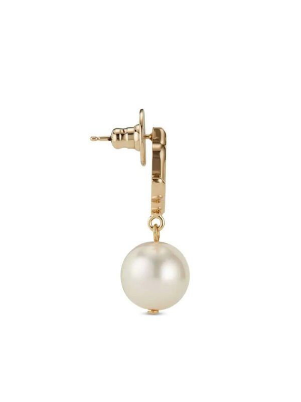 Jimmy Choo  logo-lettering pearl earrings - Image 2