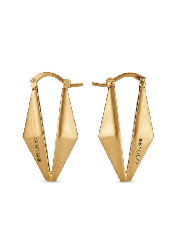 Jimmy Choo  engraved-logo earrings