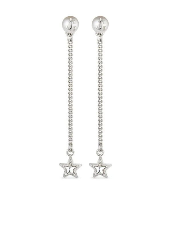 Jimmy Choo  debossed-logo drop earrings