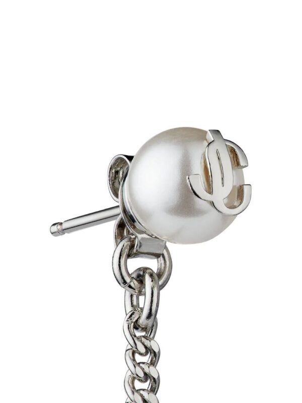 Jimmy Choo  debossed-logo drop earrings - Image 5