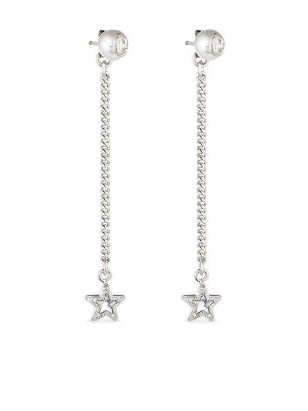 Jimmy Choo  debossed-logo drop earrings - Image 3