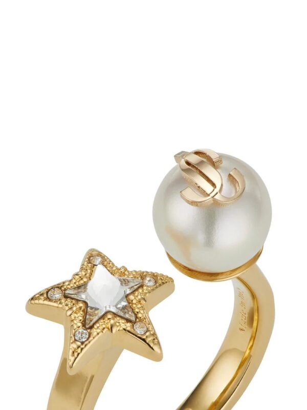 Jimmy Choo  debossed-logo adjustable ring - Image 3