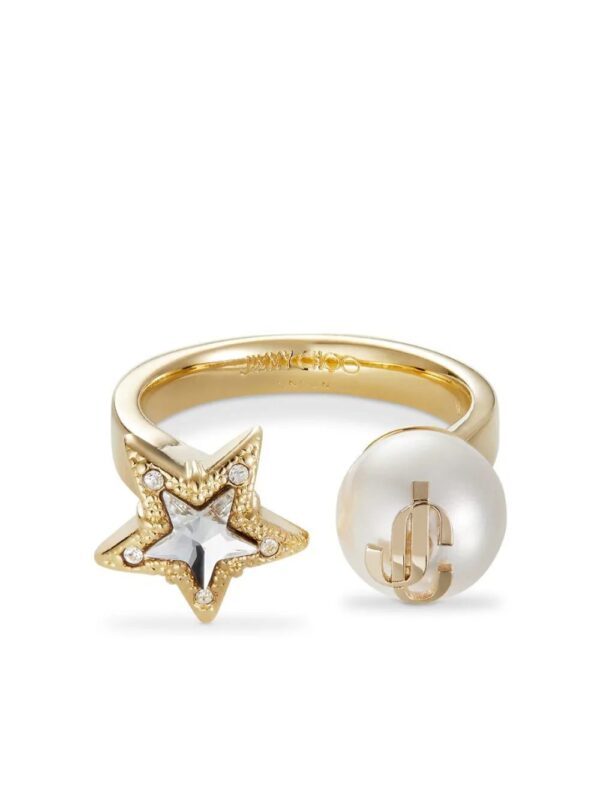 Jimmy Choo  debossed-logo adjustable ring