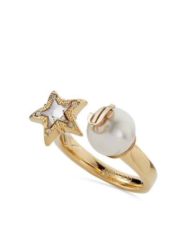 Jimmy Choo  debossed-logo adjustable ring - Image 4