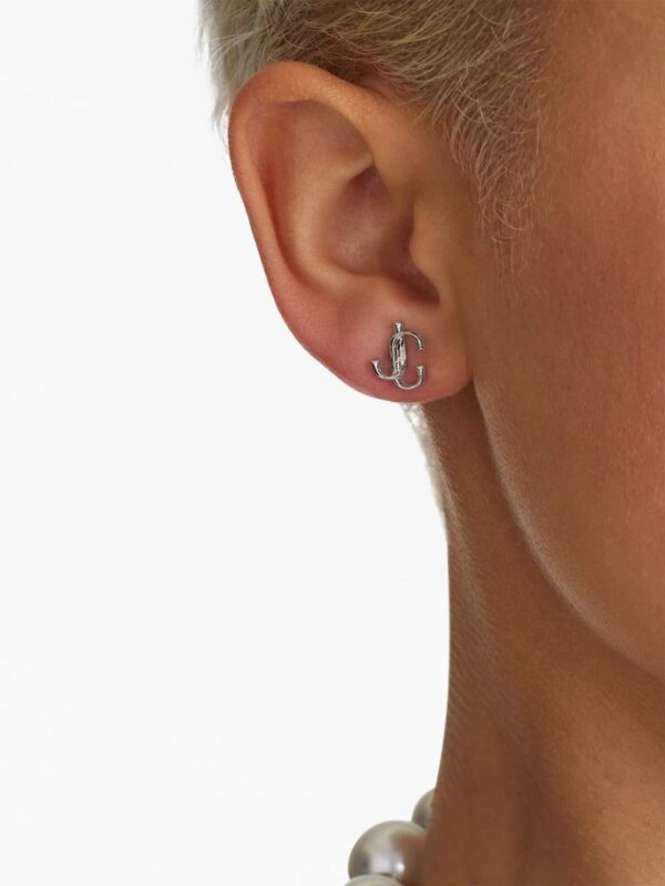 Jimmy Choo  logo-lettering stud earrings - Image 4