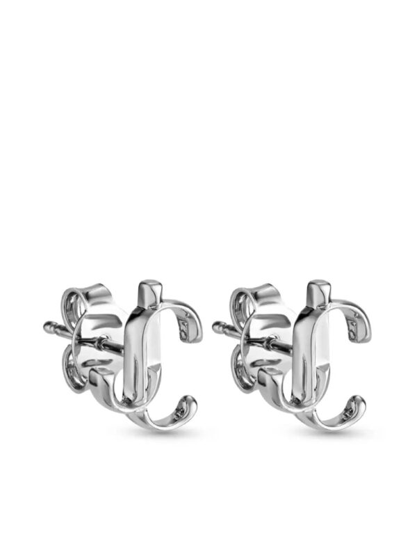 Jimmy Choo  logo-lettering stud earrings - Image 2