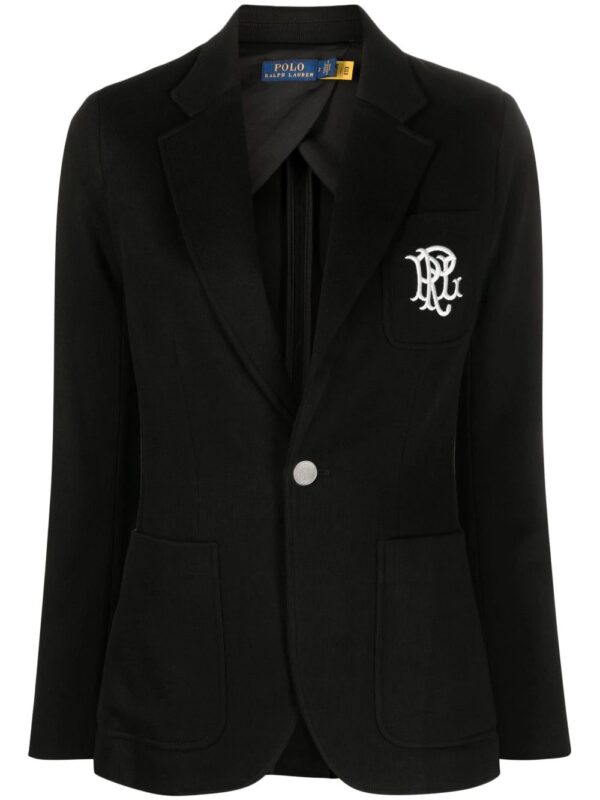 Polo Ralph Lauren  embroidered-logo single-breasted blazer