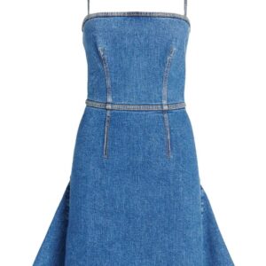 Alexander McQueen Kickback denim minidress
