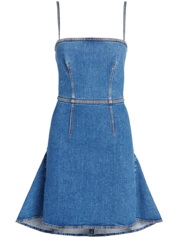 Alexander McQueen  Kickback denim minidress