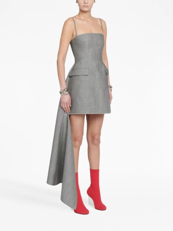 Alexander McQueen  draped wool minidress - Image 2