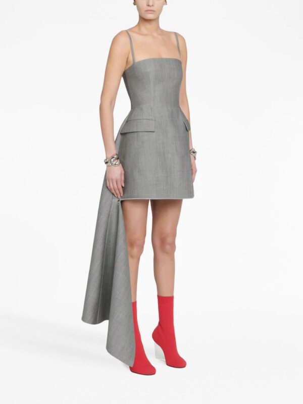 Alexander McQueen  draped wool minidress - Image 2