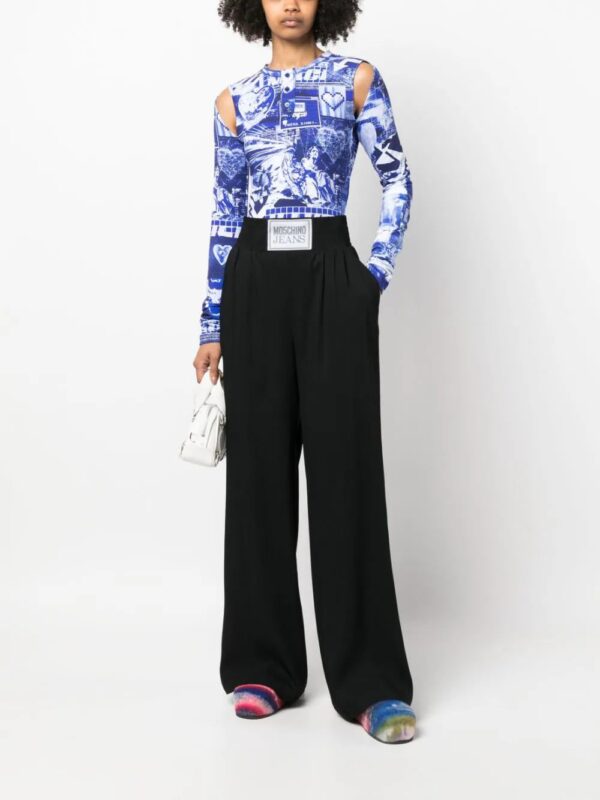 MOSCHINO JEANS  pleated wide-leg trousers - Image 2