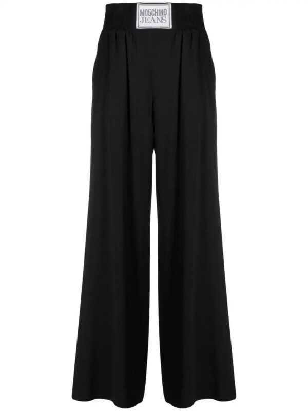 MOSCHINO JEANS  pleated wide-leg trousers