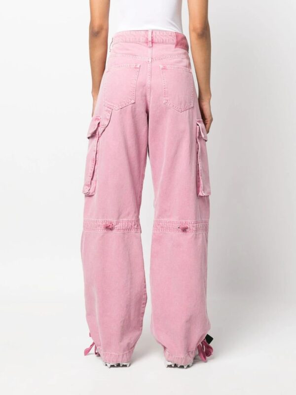 MOSCHINO JEANS  high-waisted denim cargo pants - Image 4