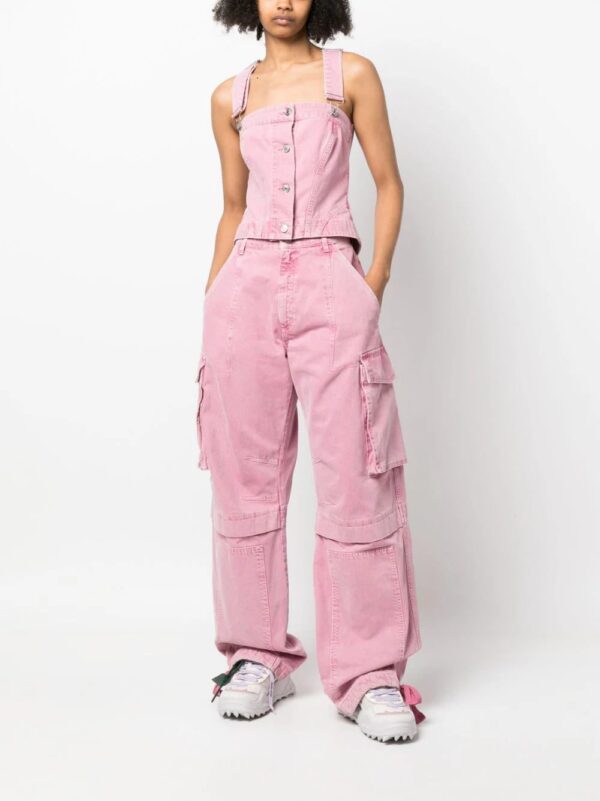 MOSCHINO JEANS  high-waisted denim cargo pants - Image 2