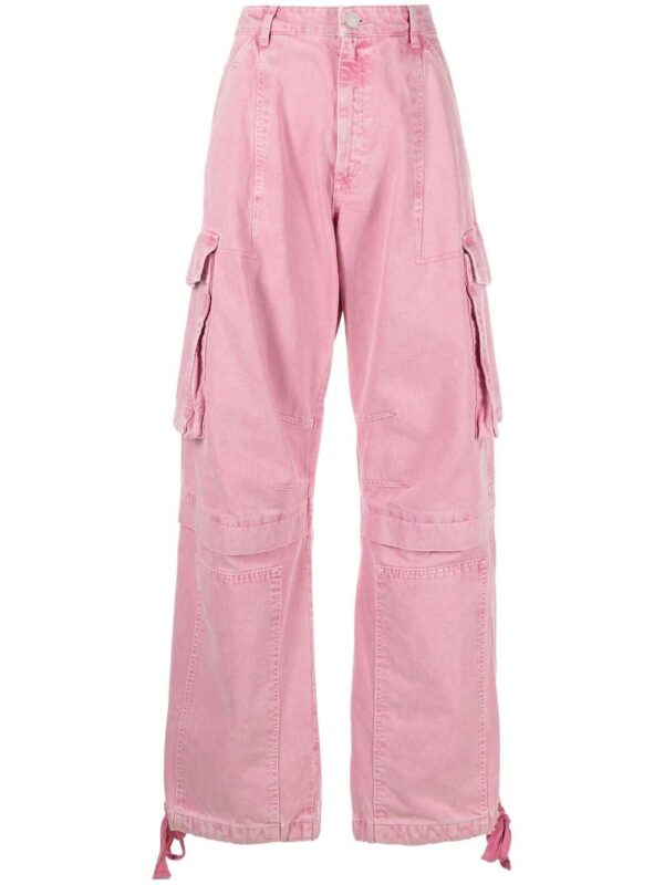 MOSCHINO JEANS  high-waisted denim cargo pants