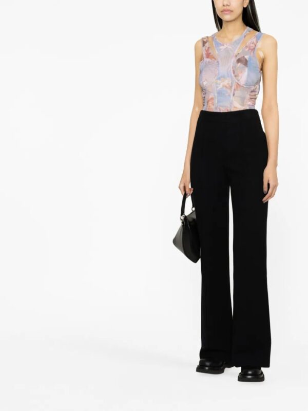 Balmain  Sky-print tulle bodysuit - Image 2