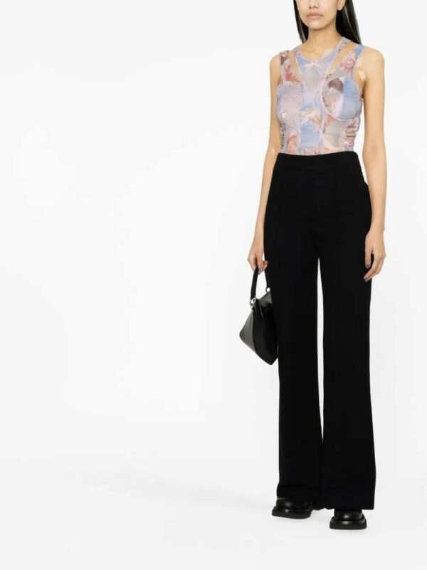 Balmain  Sky-print tulle bodysuit - Image 2