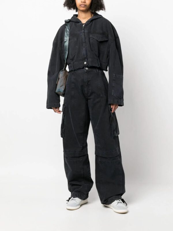 MOSCHINO JEANS  high-waisted denim cargo pants - Image 2