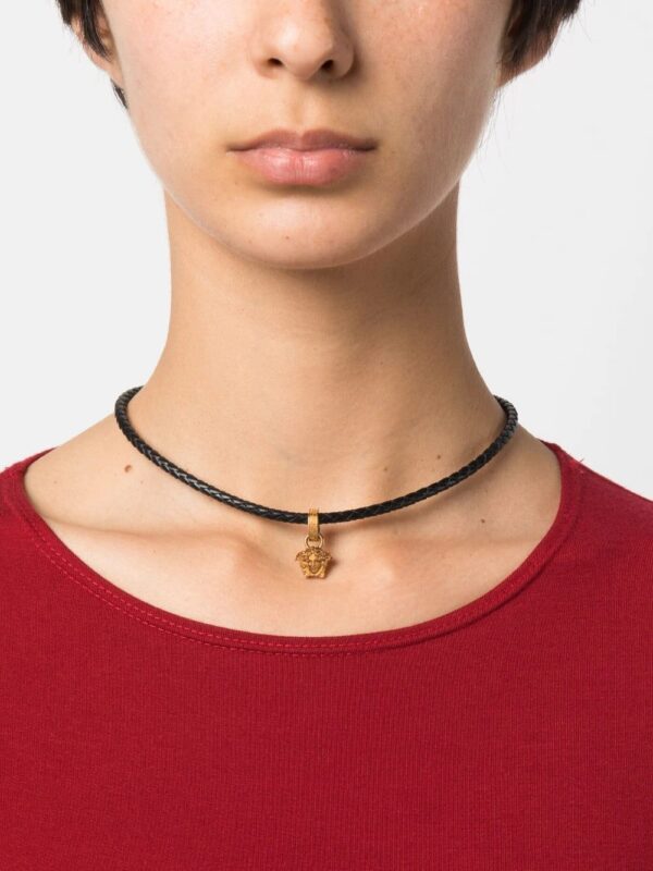 Versace  Medusa pendant leather necklace - Image 2