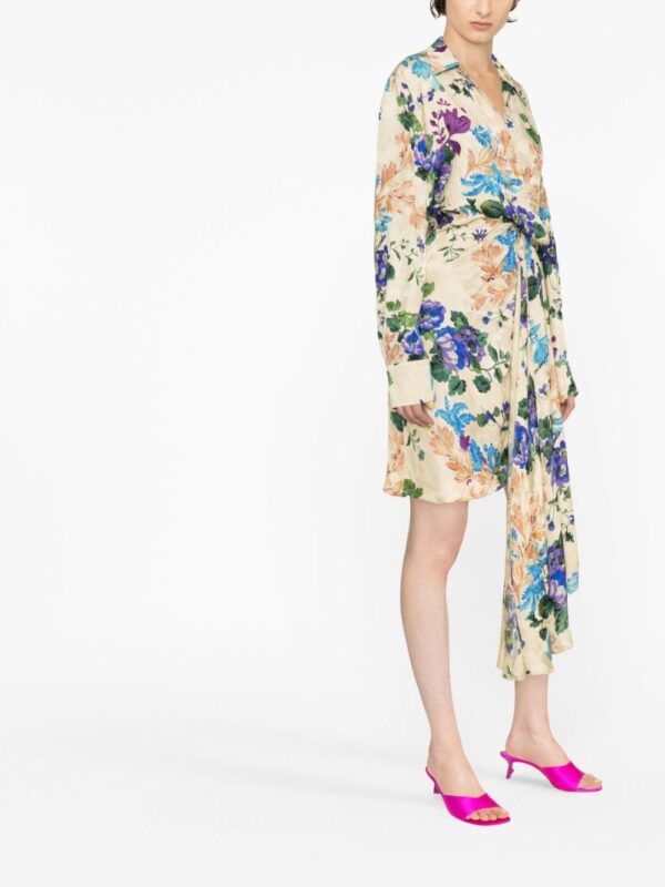 Off-White floral-print asymmetric shirtdress - Image 2