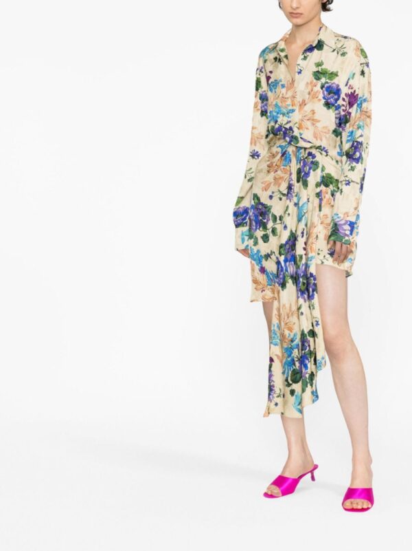 Off-White floral-print asymmetric shirtdress - Image 4