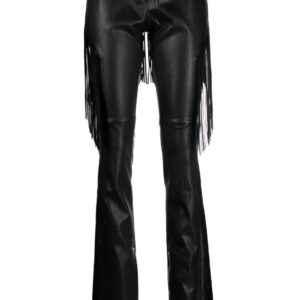 Versace  fringed boot-cut trousers