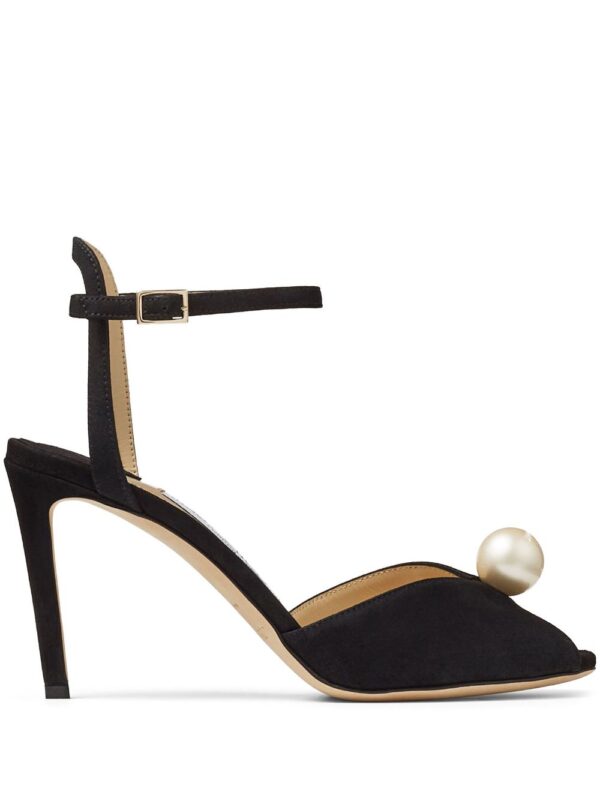 Jimmy Choo  Sacora 85mm pearl-embellished sandals