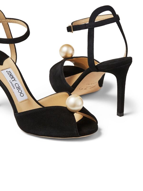 Jimmy Choo  Sacora 85mm pearl-embellished sandals - Image 4