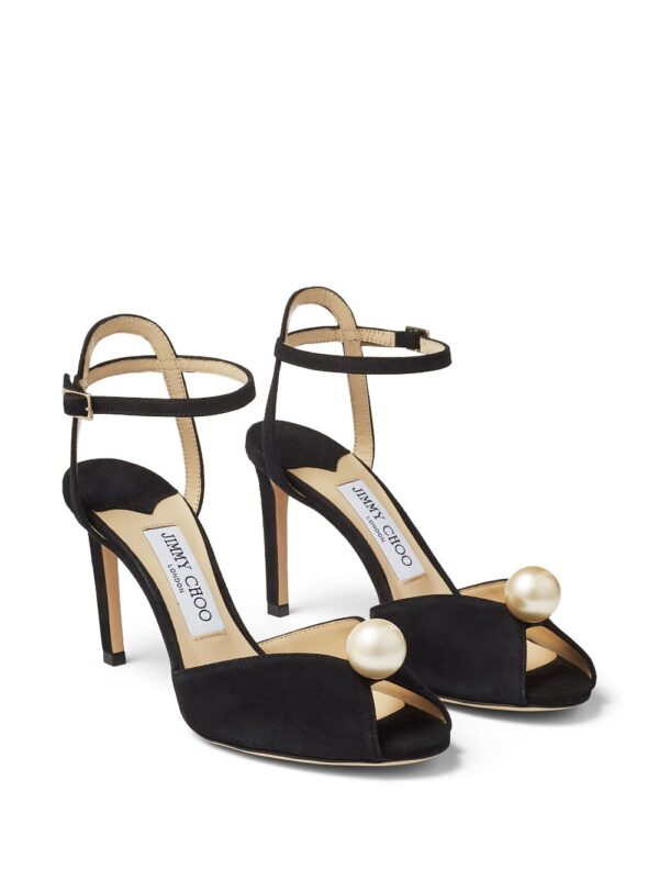 Jimmy Choo  Sacora 85mm pearl-embellished sandals - Image 2
