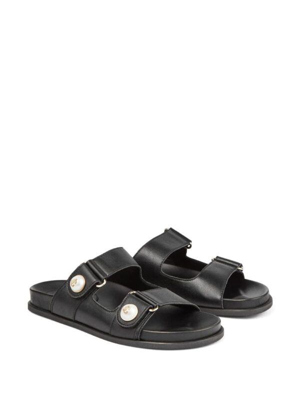 Jimmy Choo  Fayence embellished leather slides - Image 2