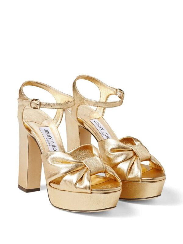 Jimmy Choo  Heloise 120mm metallic-finish sandals - Image 2