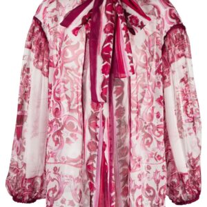 Dolce & Gabbana  pussy-bow collar silk blouse