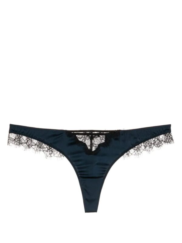 Kiki de Montparnasse  Lace Inset silk thong