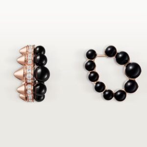Cartier Clash de Cartier hoop earrings, onyx, extra-large model, diamonds