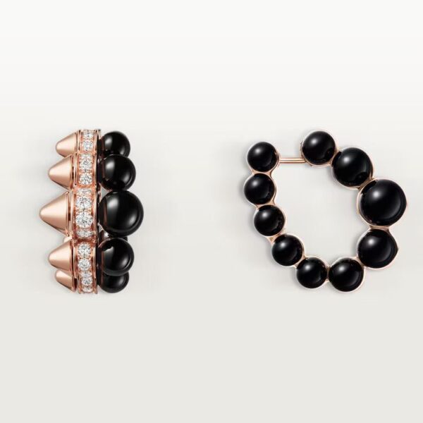 Cartier Clash de Cartier hoop earrings, onyx, extra-large model, diamonds
