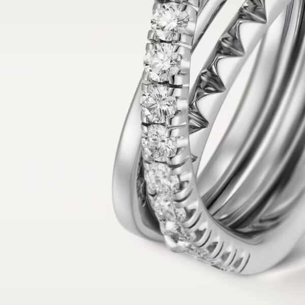 Cartier Agrafe ring, half-paved - Image 4